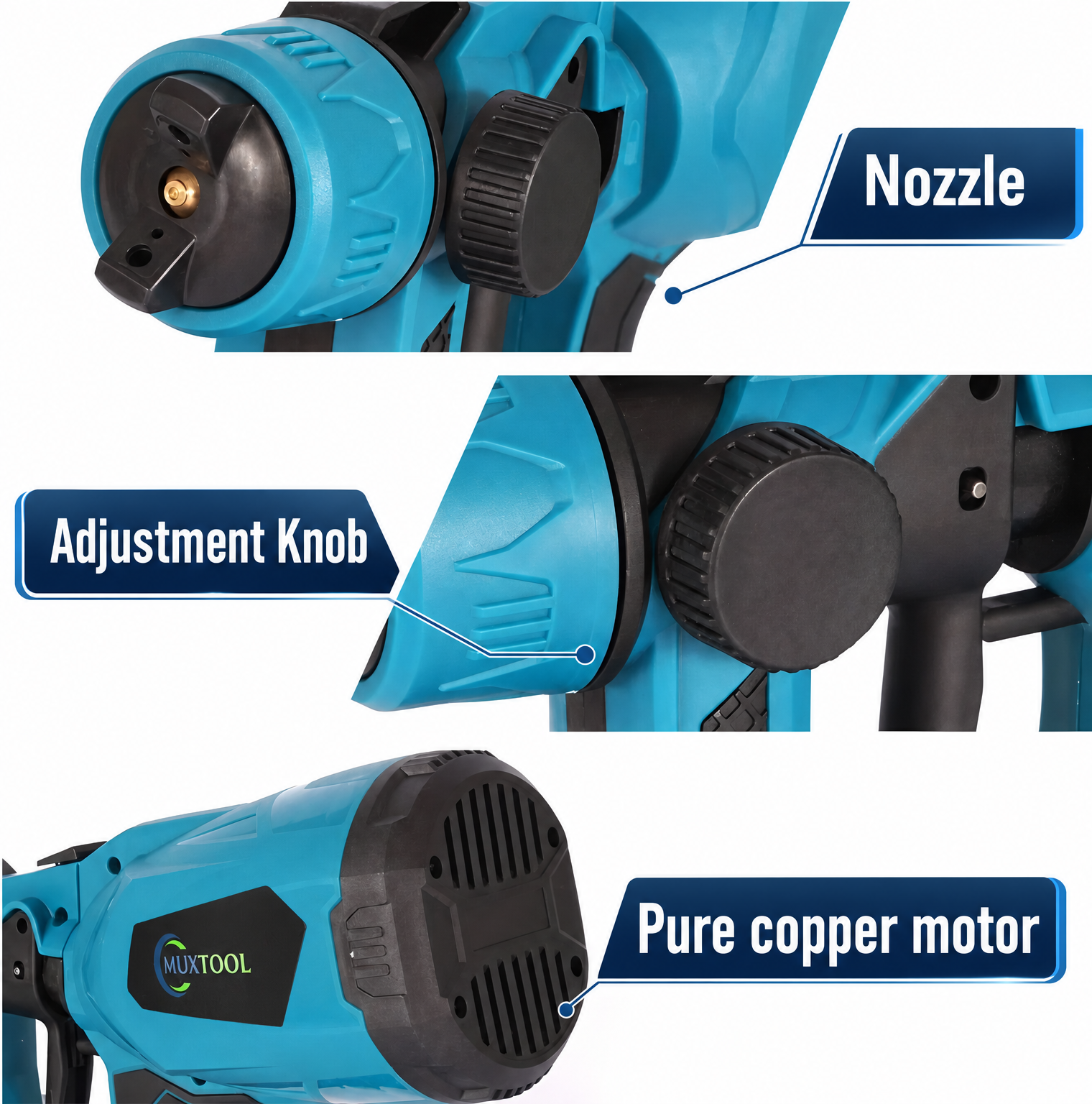 A cordless paint sprayer with 2 batteries, perfect for DIY painting projects on furniture, walls, and fences.