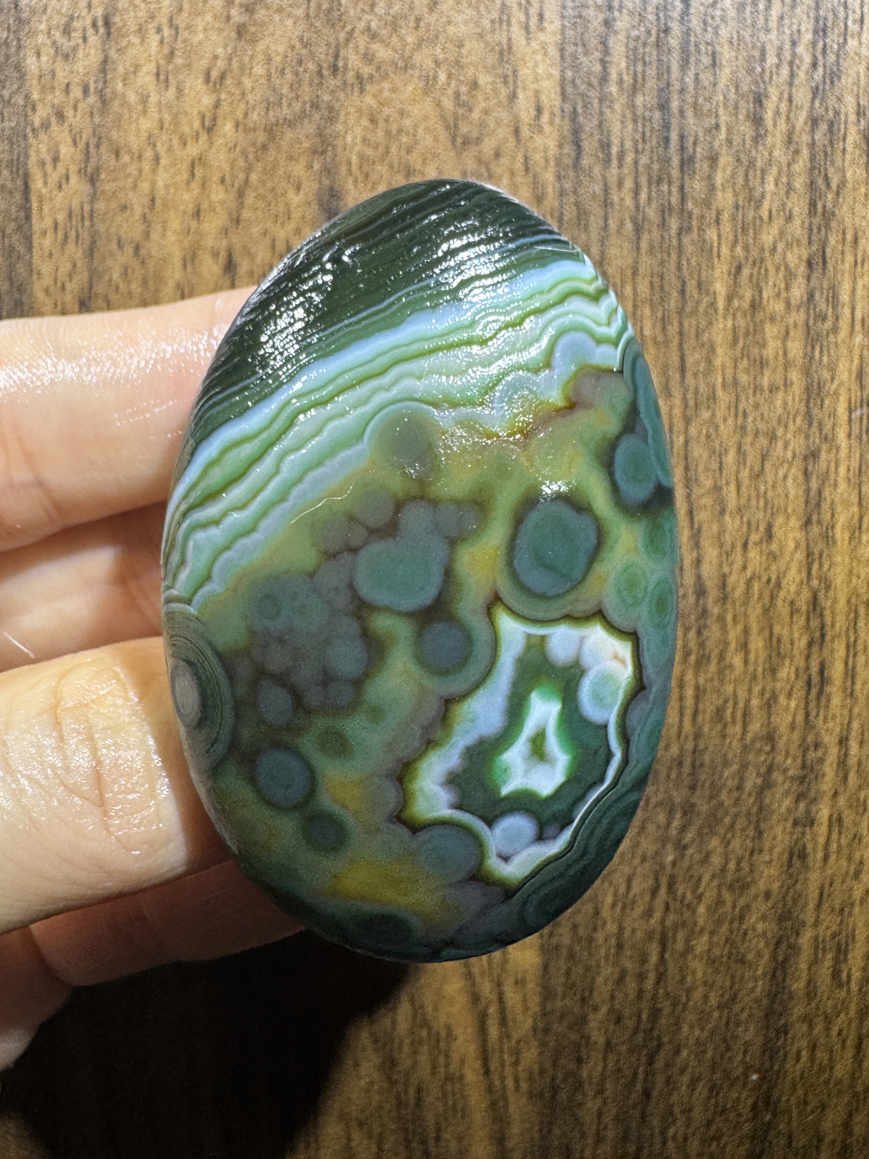Mongolian Gobi Flower-Eye Agate (C44) 2.32×1.54×1.14 in