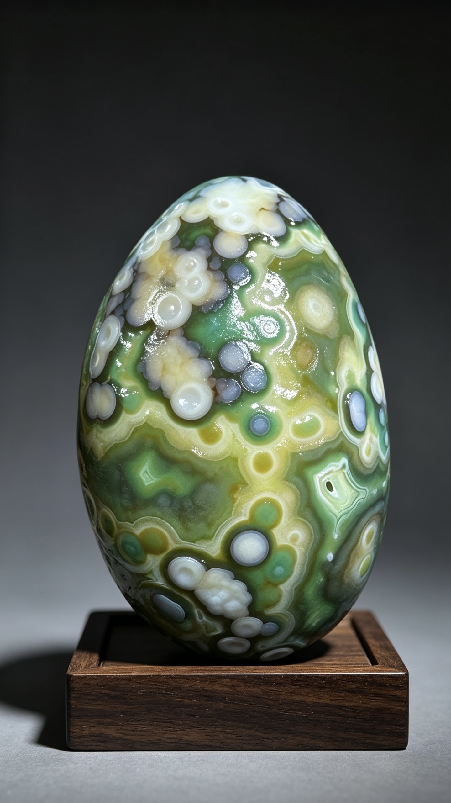 Mongolian Gobi Flower-Eye Agate (C37) 2.36×1.54×1.18 in