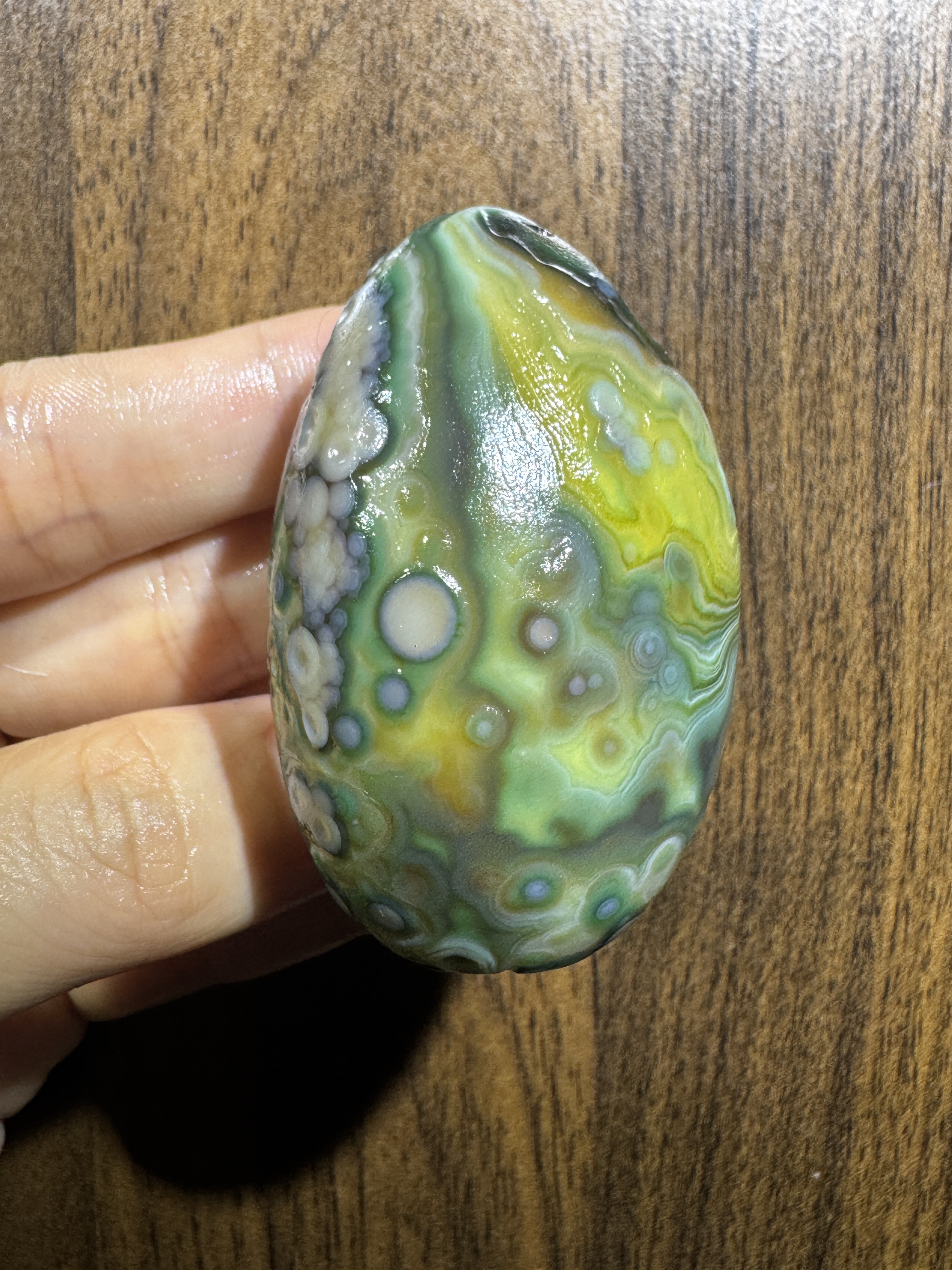 Mongolian Gobi Flower-Eye Agate (C37) 2.36×1.54×1.18 in