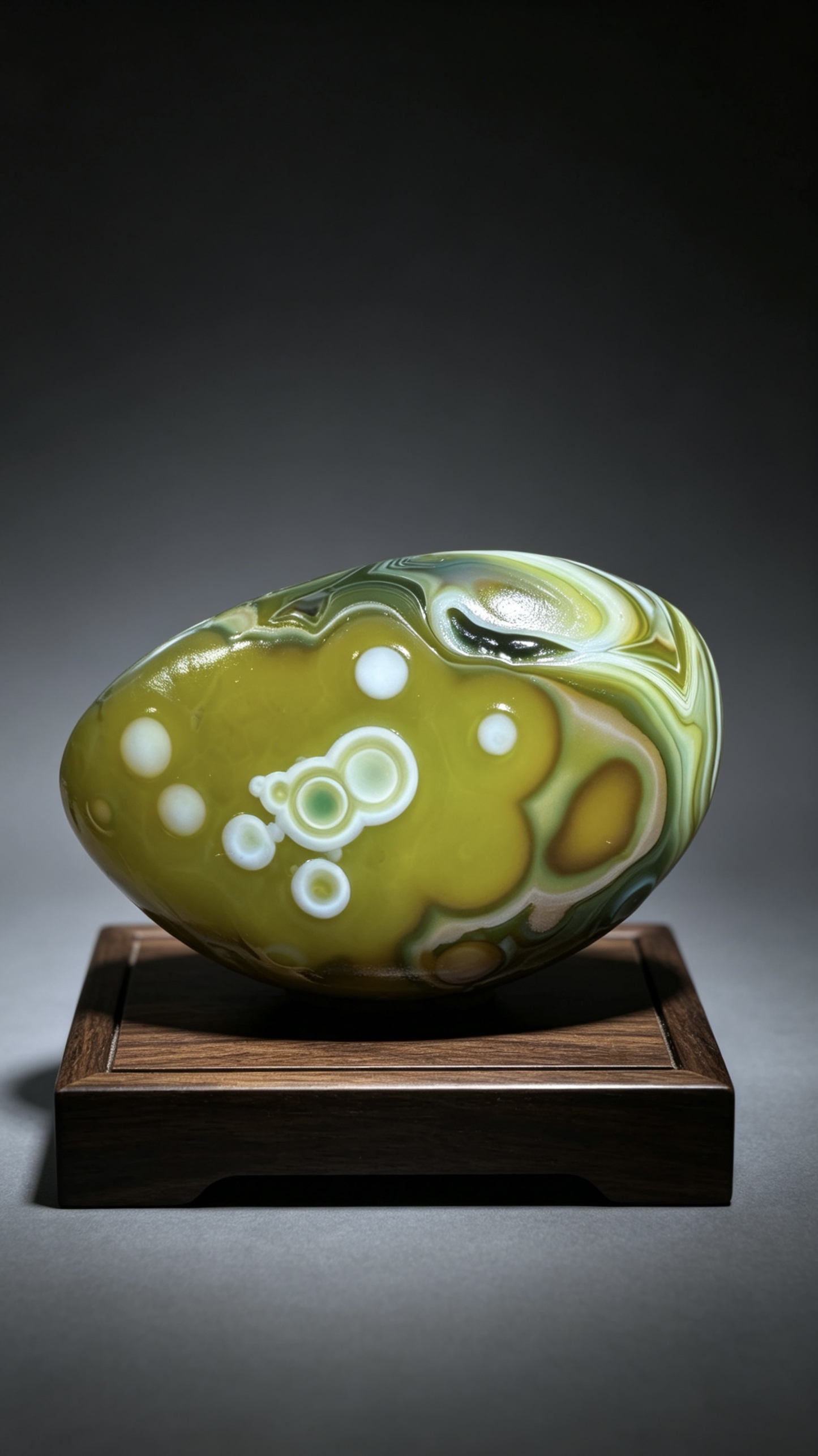 Mongolian Gobi Flower-Eye Agate (D18) 2.56×1.97×1.42 in