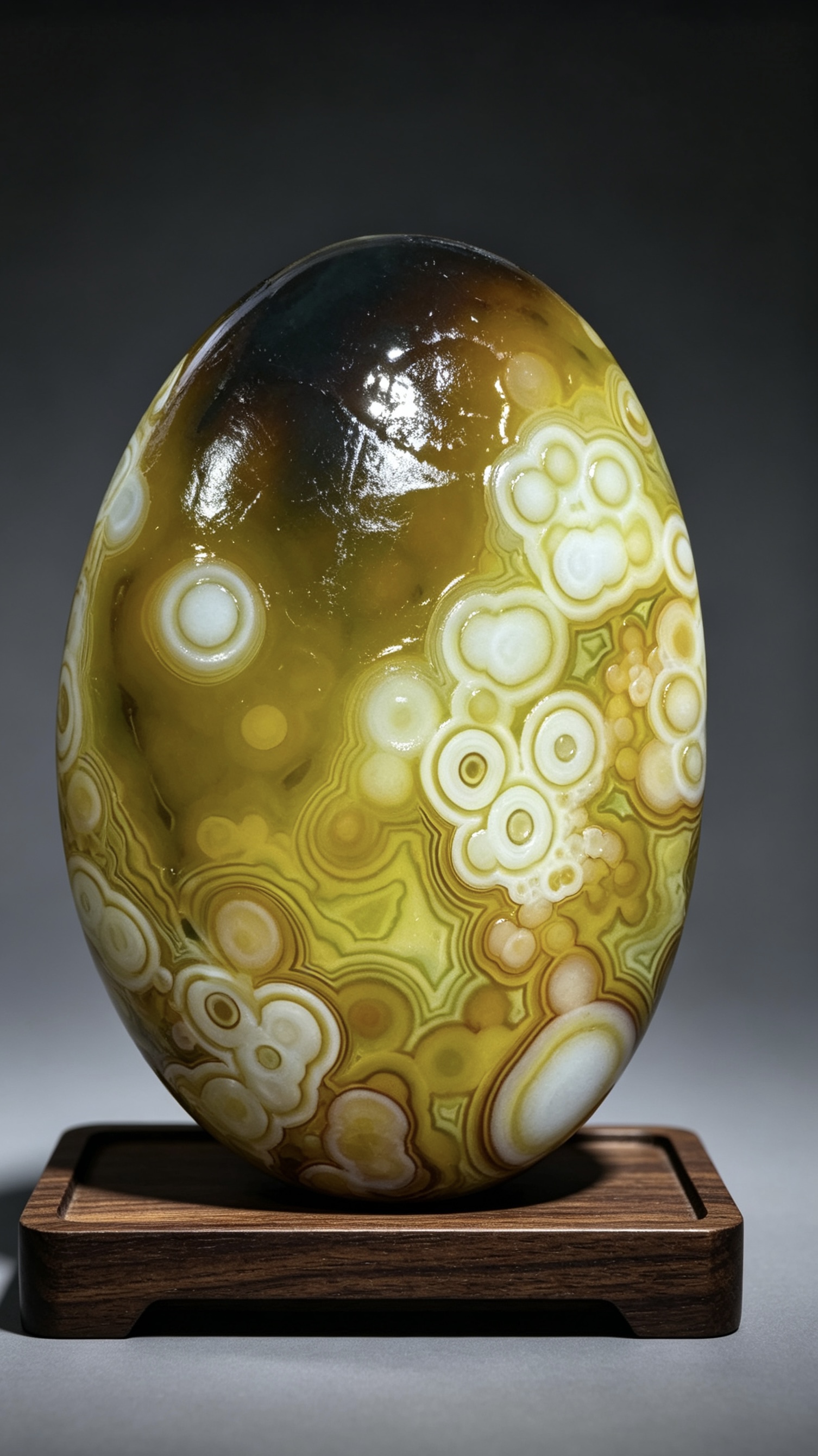 Mongolian Gobi Flower-Eye Agate (C42) 2.17×1.57×0.79 in