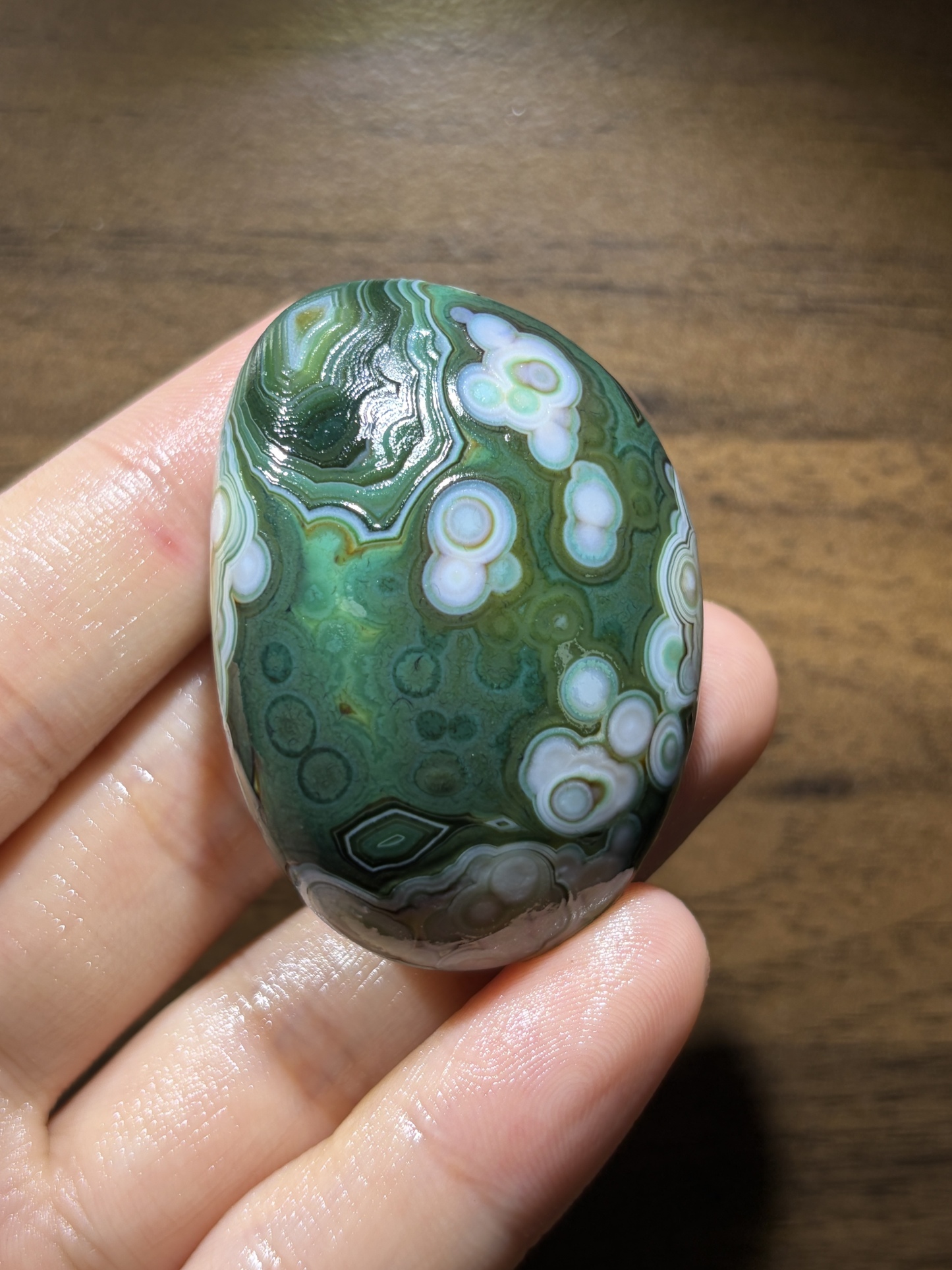 Mongolian Gobi flower‑eye agate（C2）                    Raw Agate 
Size | 1.97×1.42×0.91 in