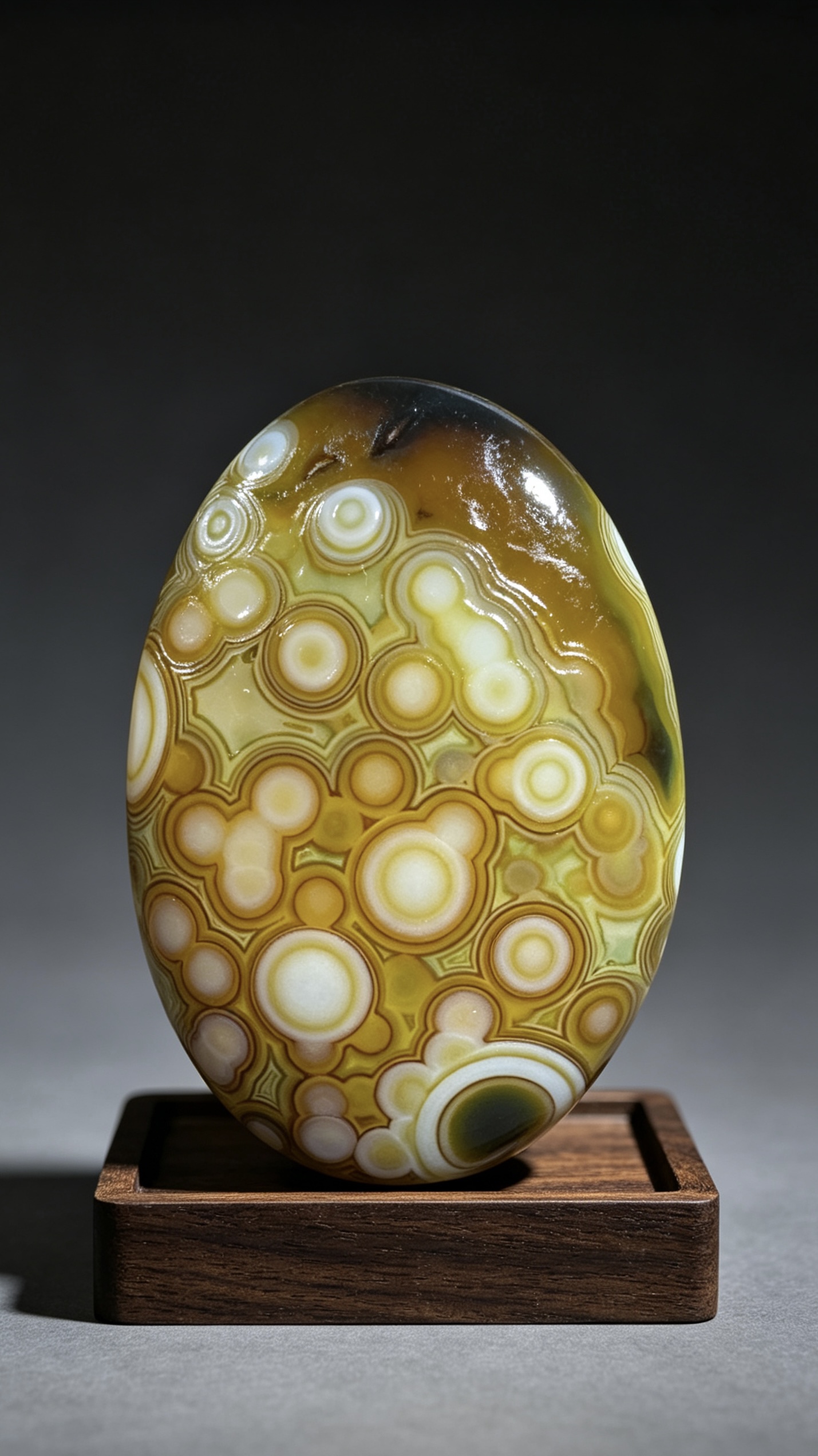 Mongolian Gobi Flower-Eye Agate (C42) 2.17×1.57×0.79 in