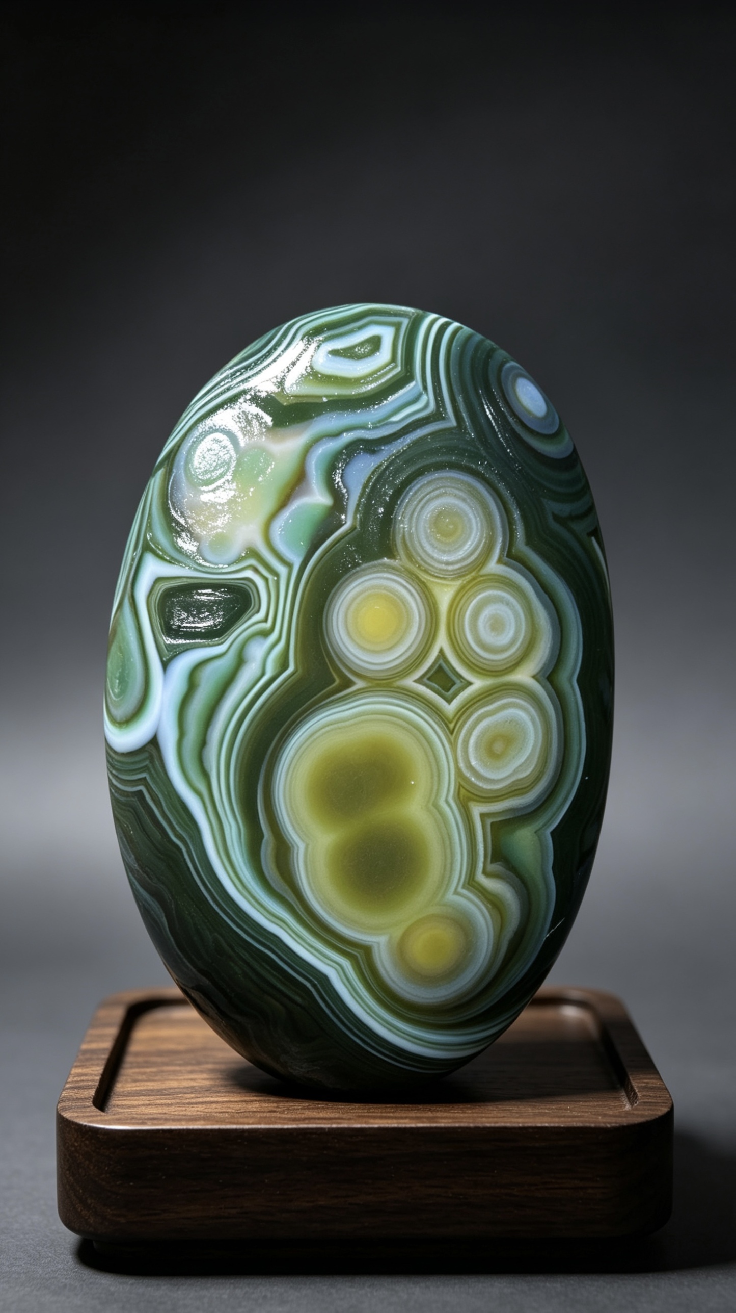 Mongolian Gobi Flower-Eye Agate (C44) 2.32×1.54×1.14 in