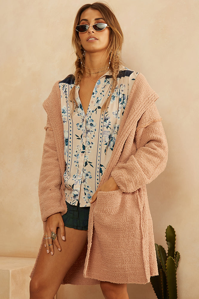 Cast The Net Cardigan Mocha-Seaa Fashion
