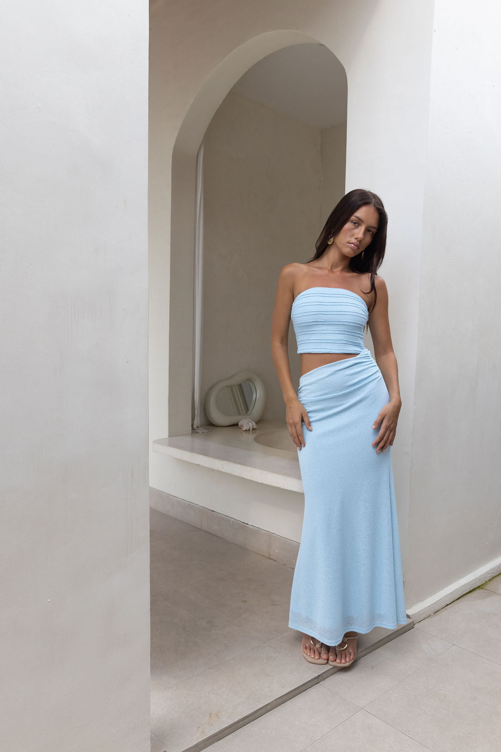City Hopper Strapless Maxi Dress Blue-Seaa Fashion