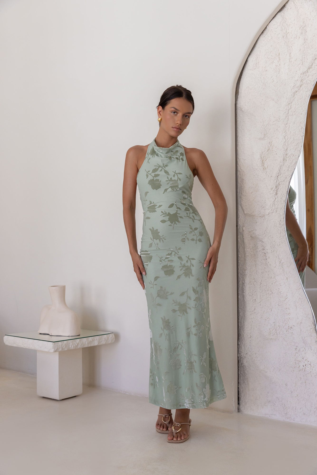 Tropic Whisper Maxi Dress Sage-Seaa Fashion