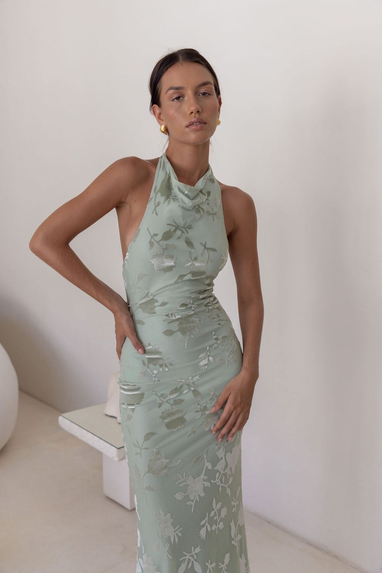 Tropic Whisper Maxi Dress Sage-Seaa Fashion