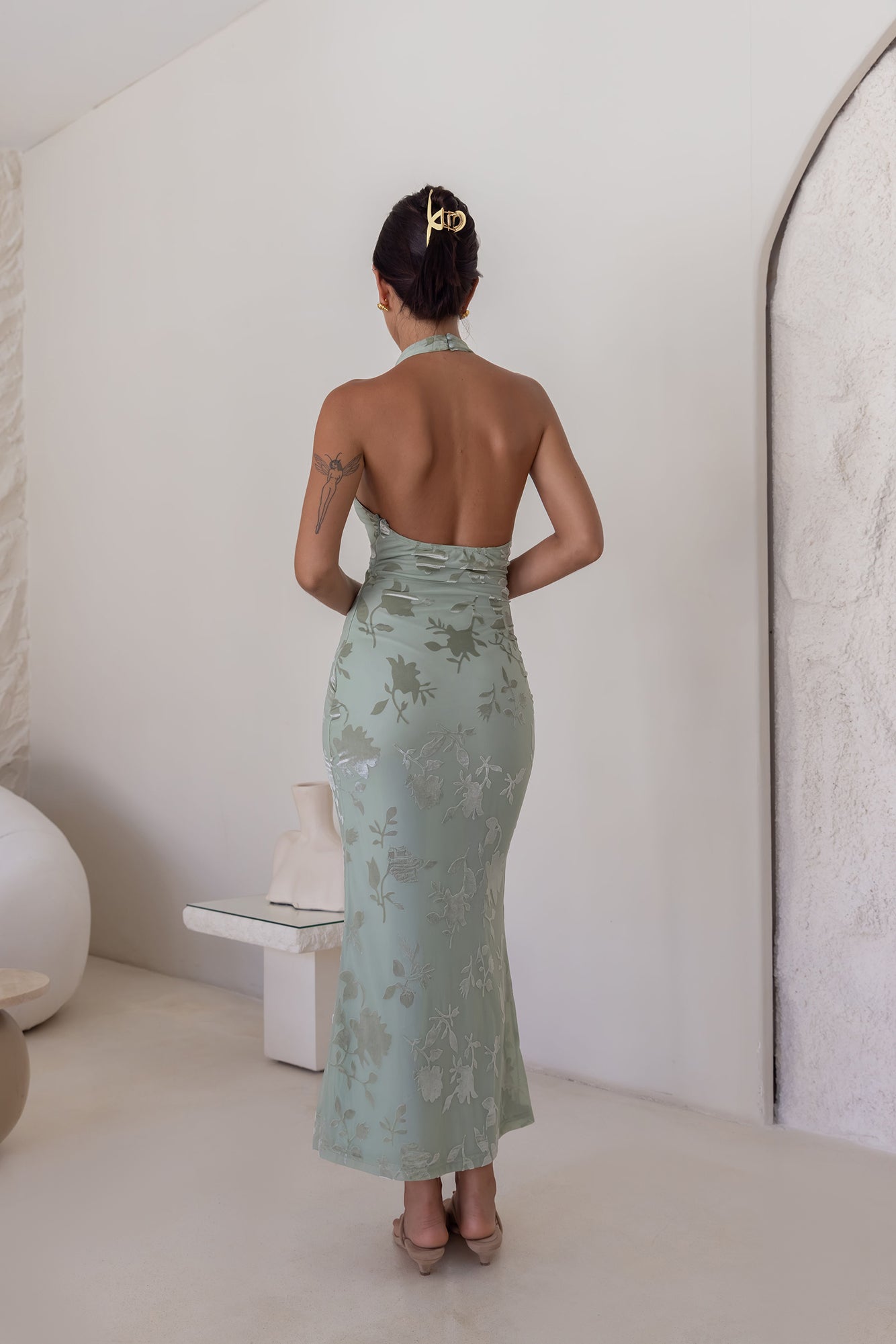 Tropic Whisper Maxi Dress Sage-Seaa Fashion