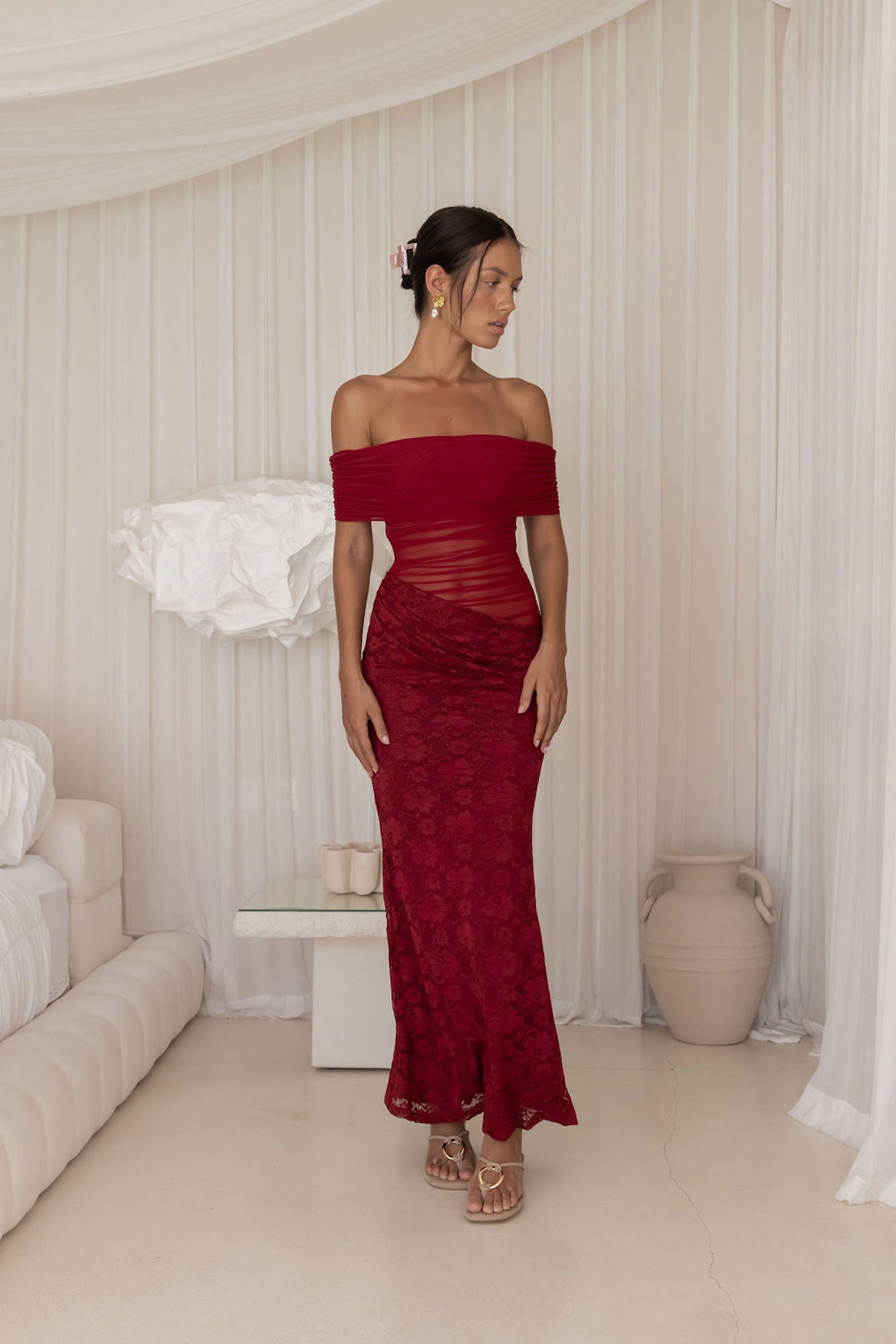 Emery Maxi Dress Plum-Seaa Fashion