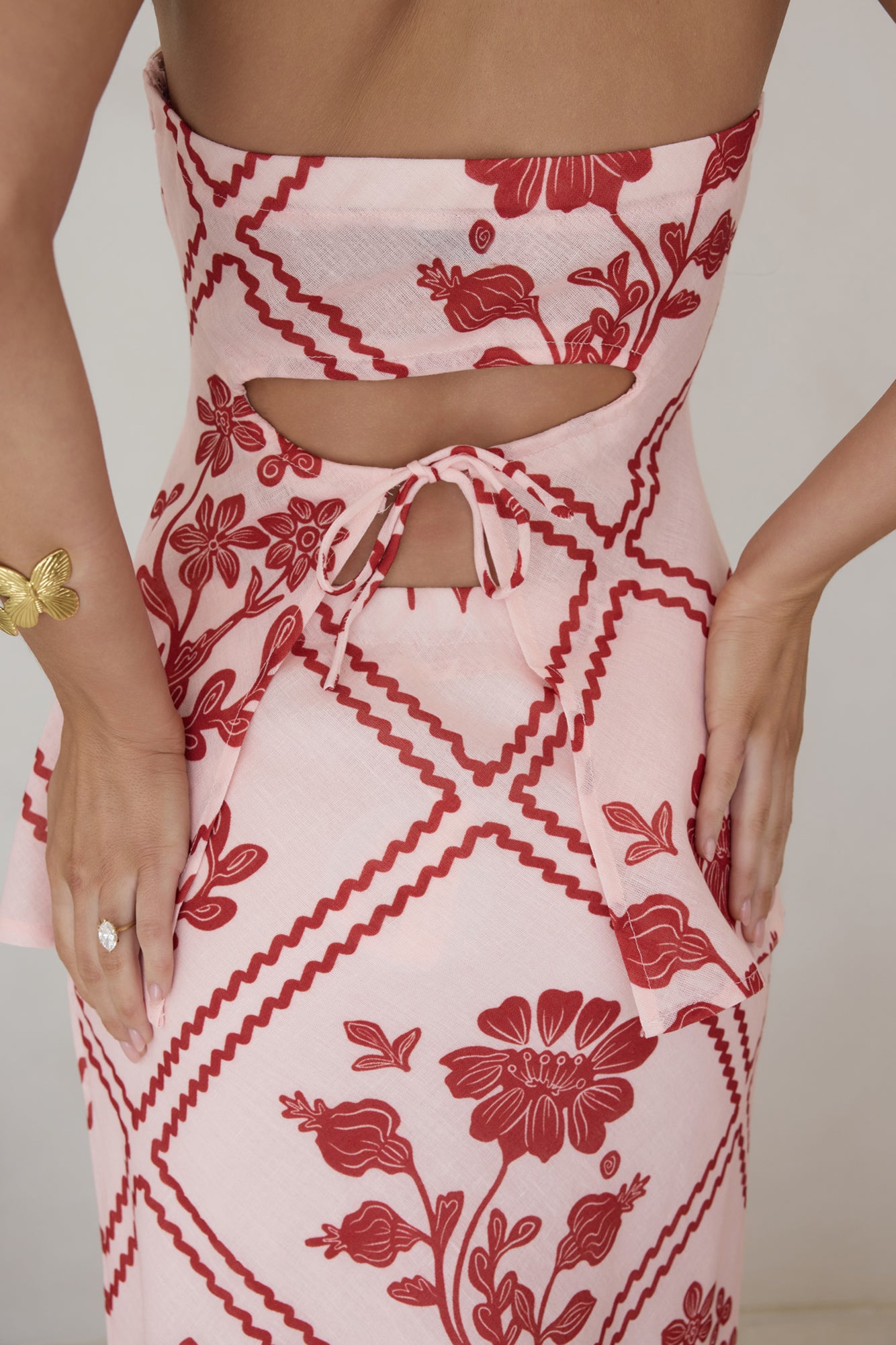 Minimale Longline Strapless Top Red-Seaa Fashion