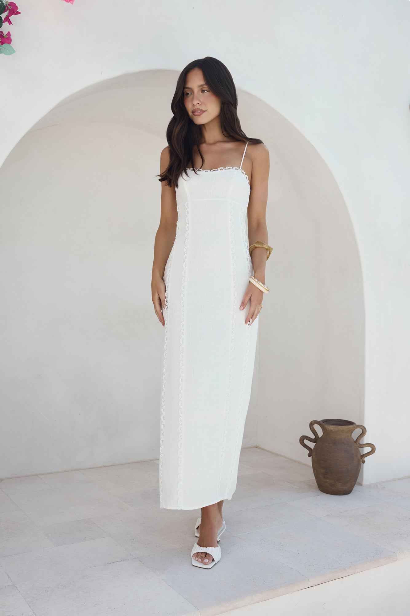 Moonlit Dance Maxi Dress White-Seaa Fashion