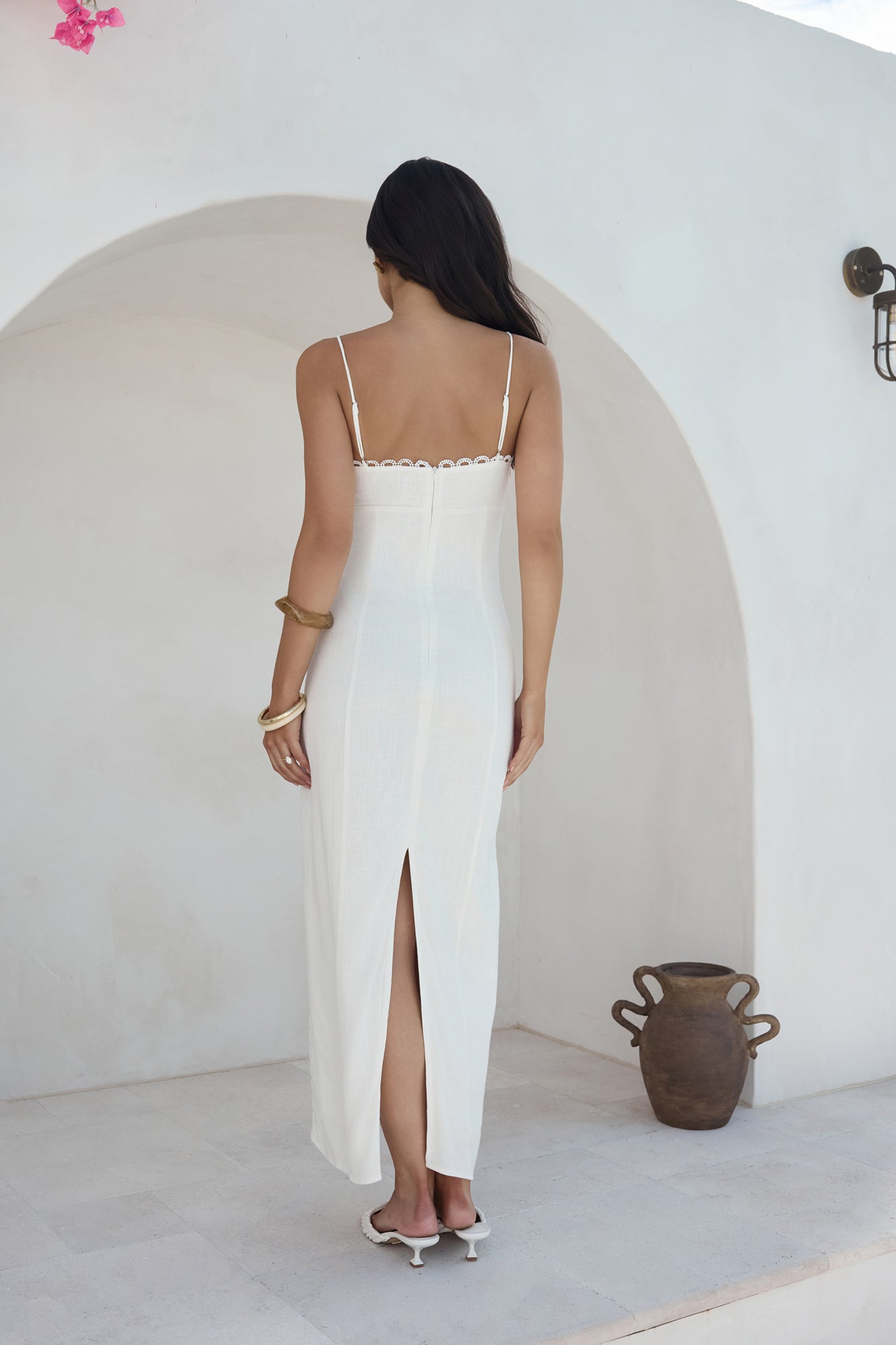 Moonlit Dance Maxi Dress White-Seaa Fashion