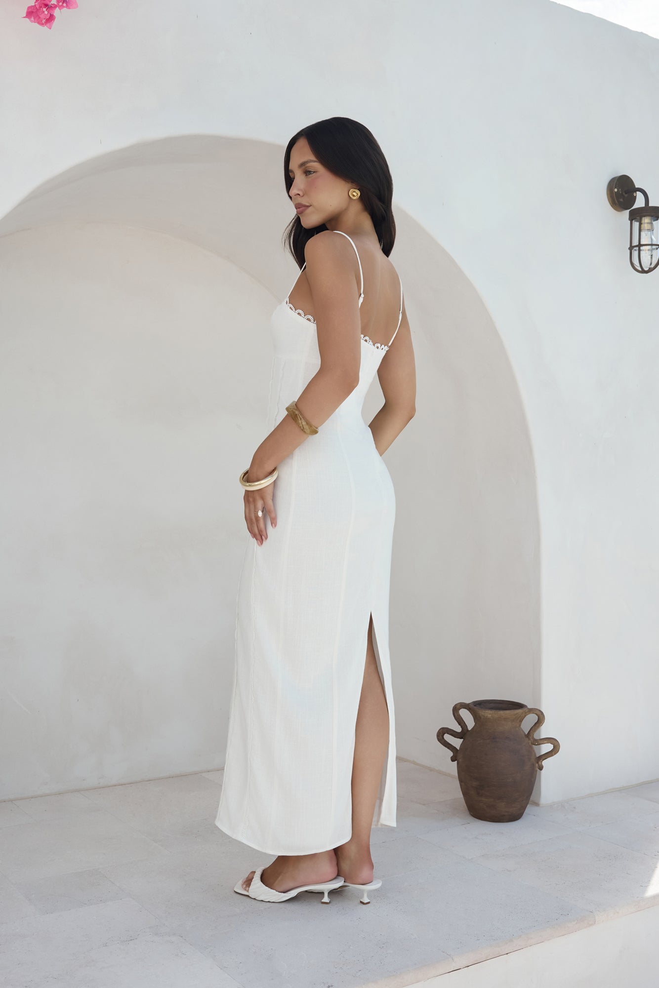 Moonlit Dance Maxi Dress White-Seaa Fashion