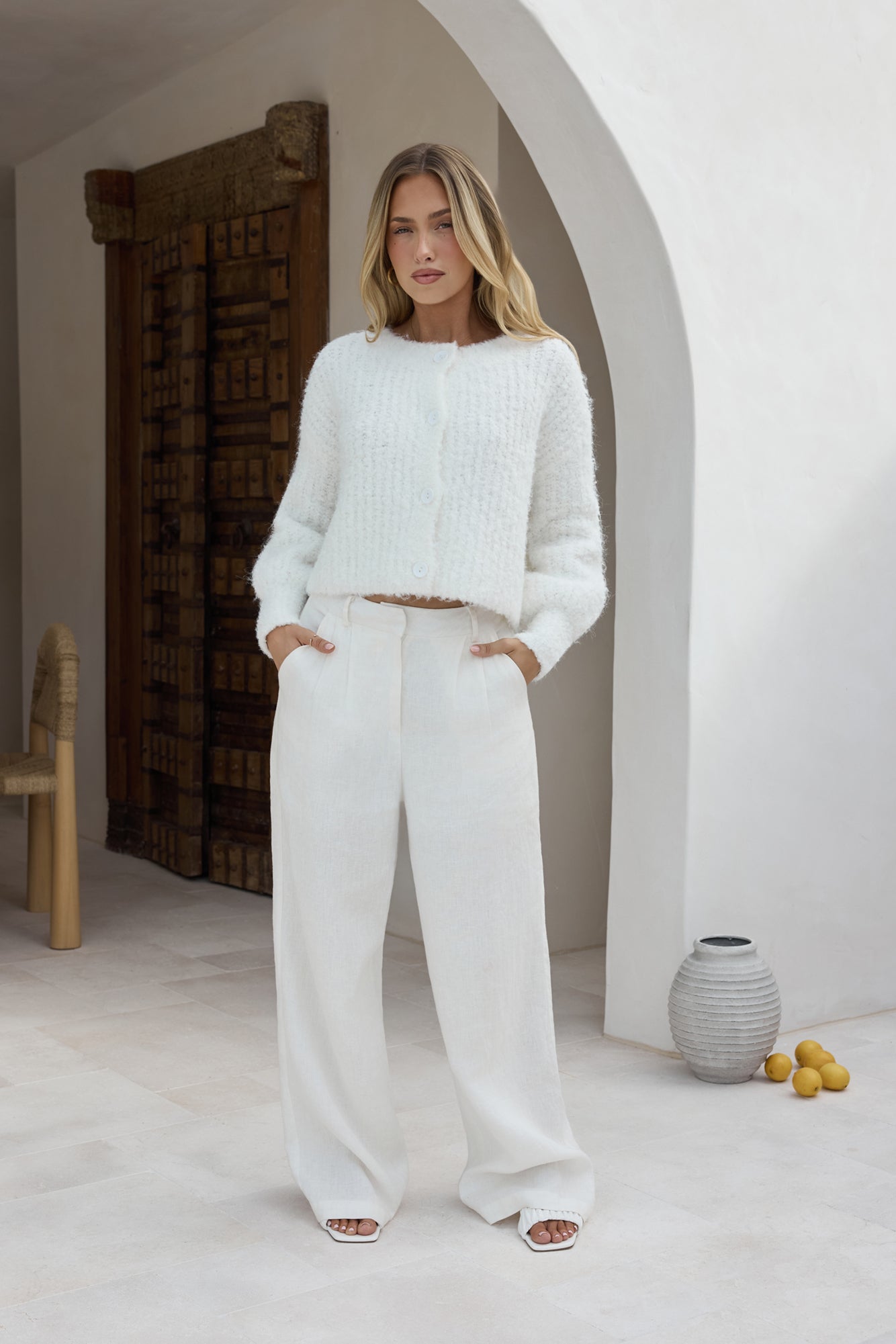 Ice Queen Knit Cardigan White-Seaa Fashion