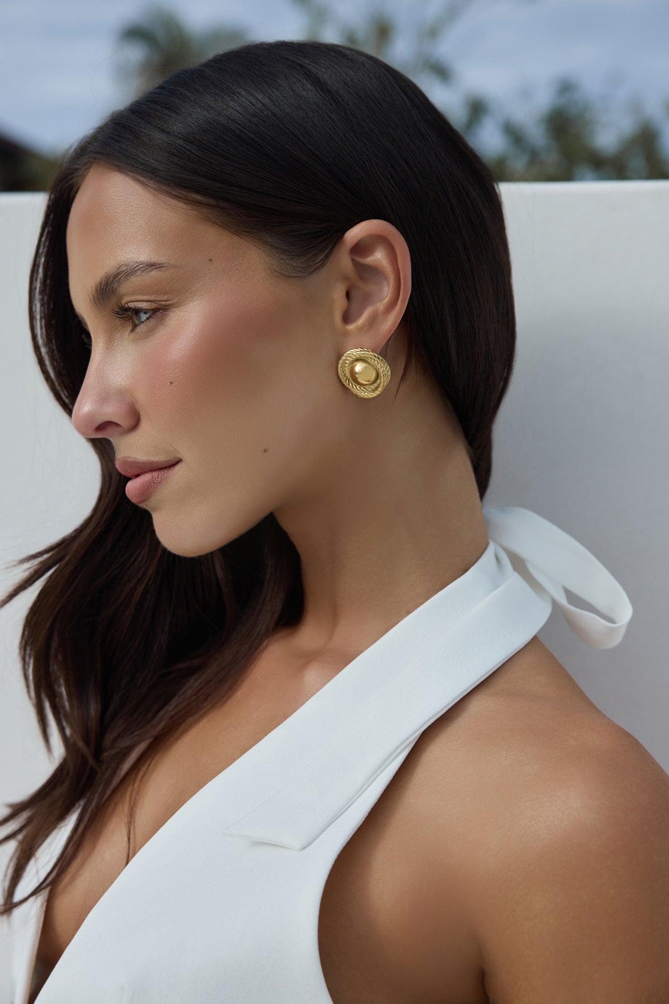 Boutique Piece Earrings Gold-Seaa Fashion