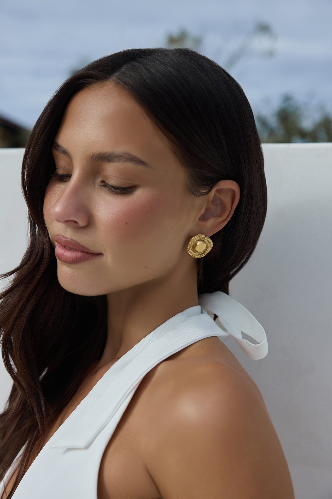 Boutique Piece Earrings Gold-Seaa Fashion