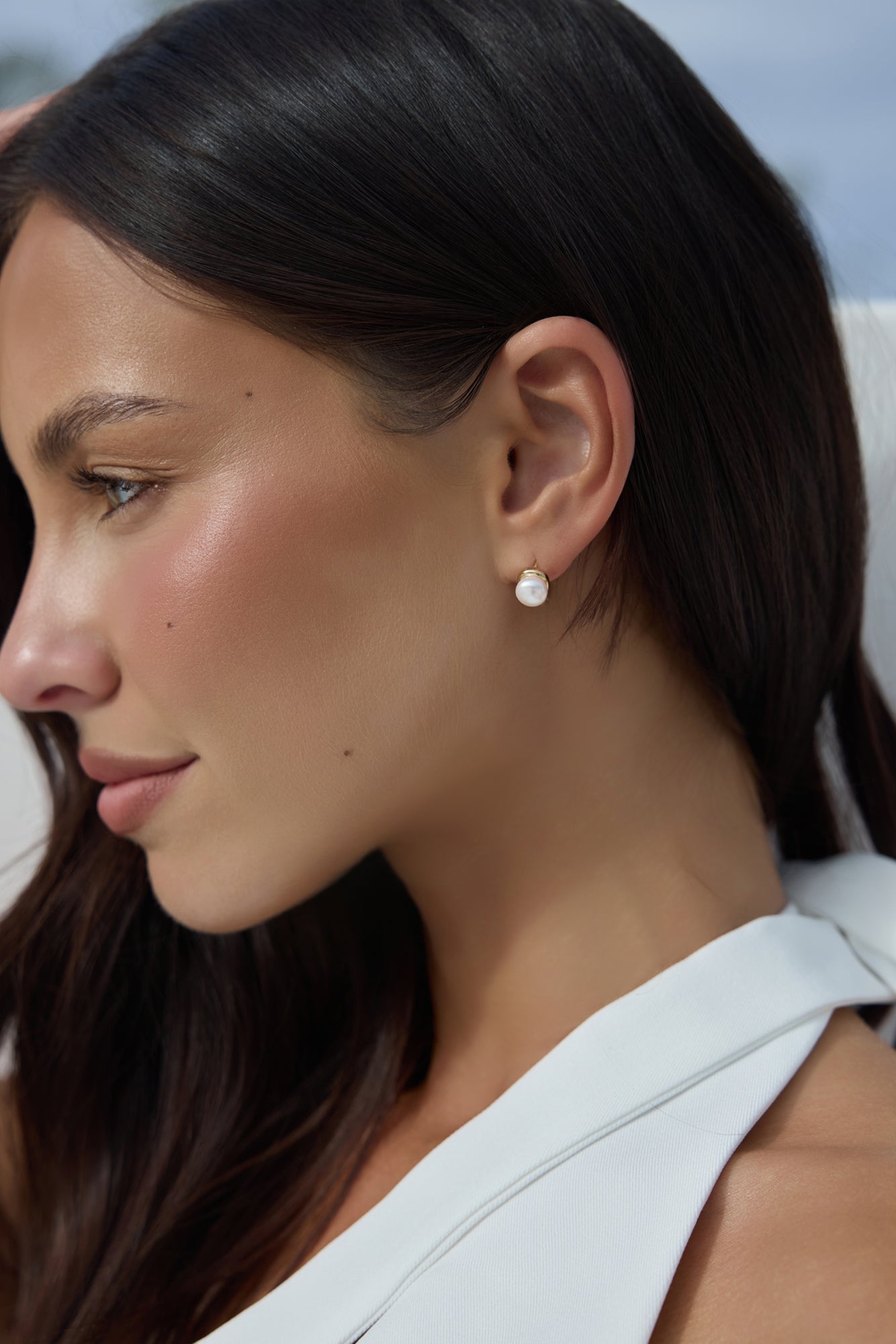 Kaida Pearl Earrings Gold-Seaa Fashion