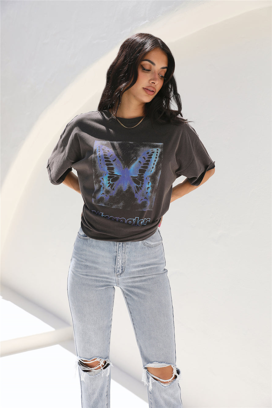 WRANGLER Butterfly Effect Tee Worn Black-Seaa Fashion