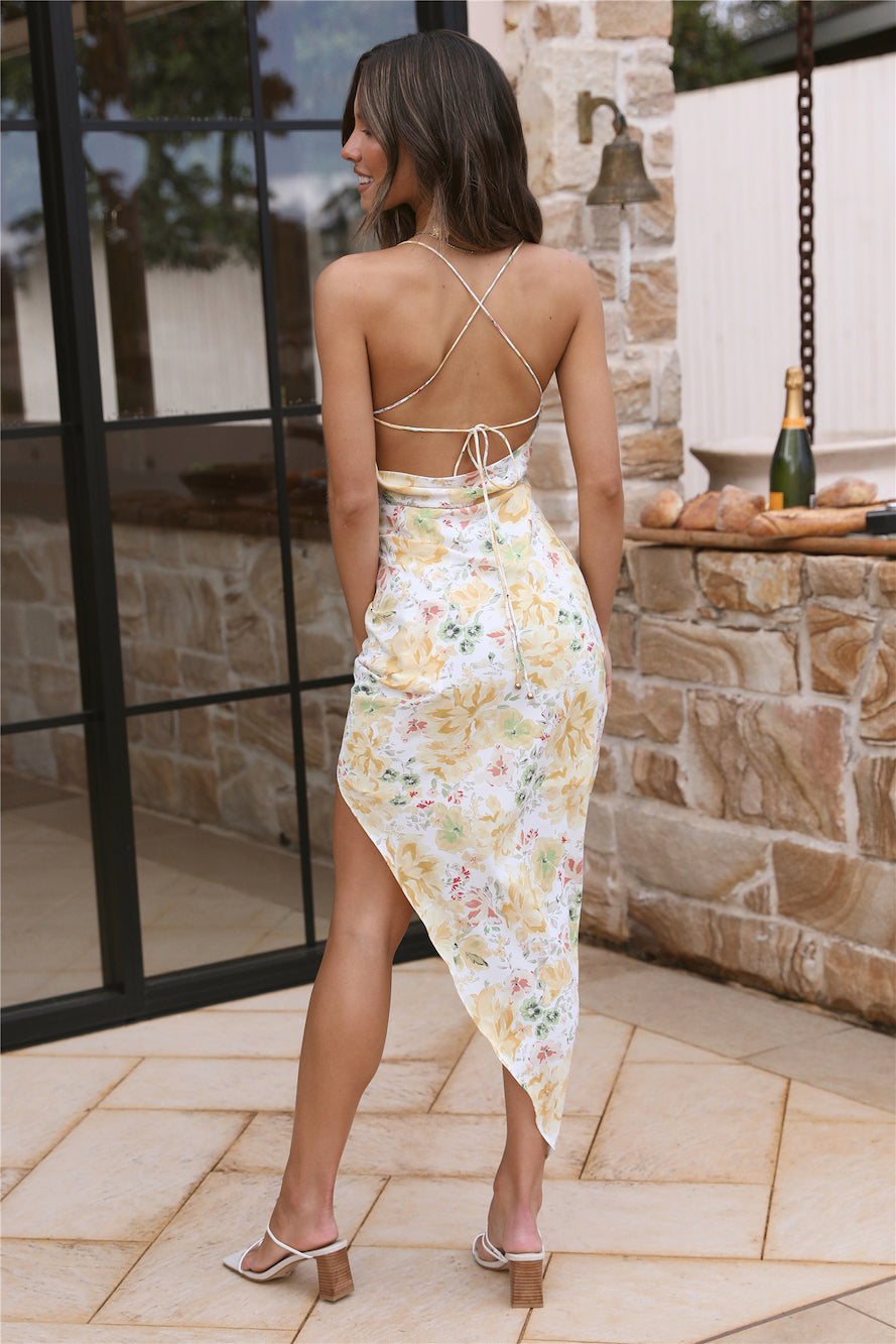 Under The Clouds Midi Dress Yellow-Seaa Fashion