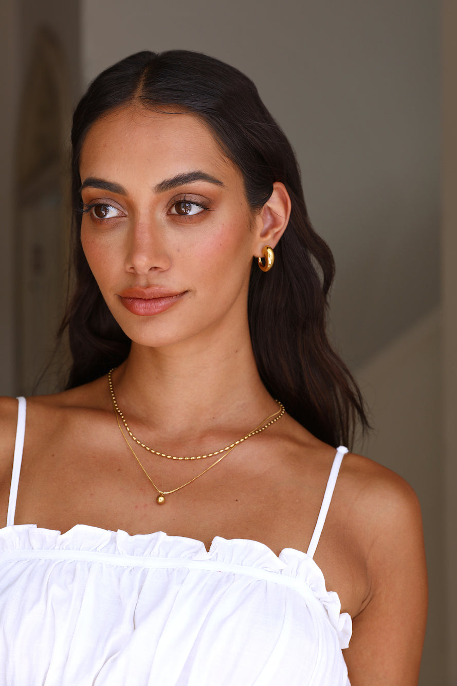 18k Gold Plated Brush With Fate Earrings-Seaa Fashion