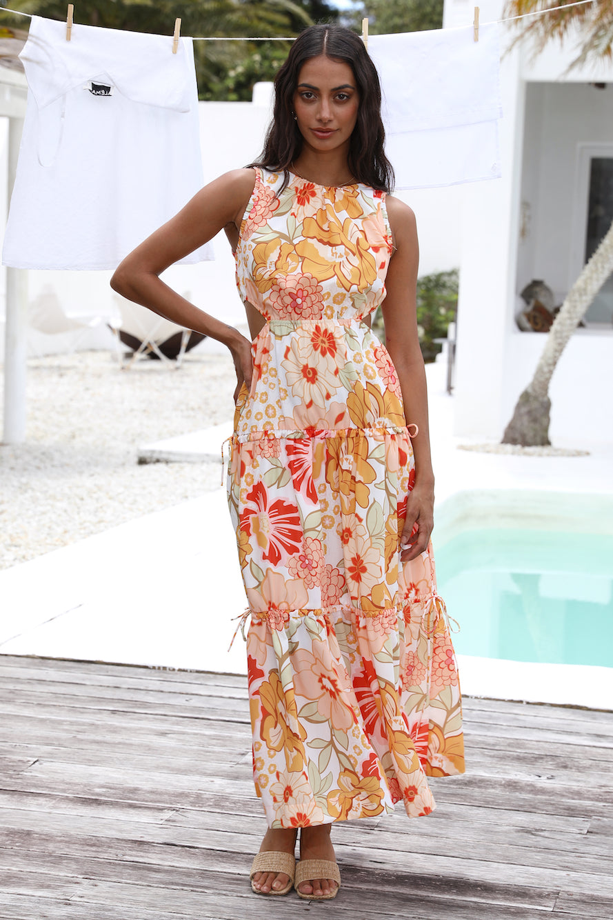 Summer Sweetheart Maxi Dress Orange-Seaa Fashion