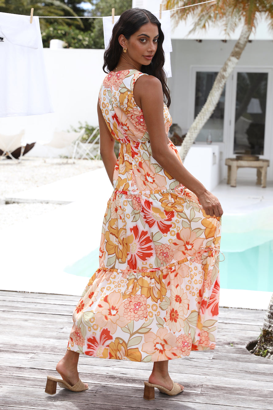 Summer Sweetheart Maxi Dress Orange-Seaa Fashion