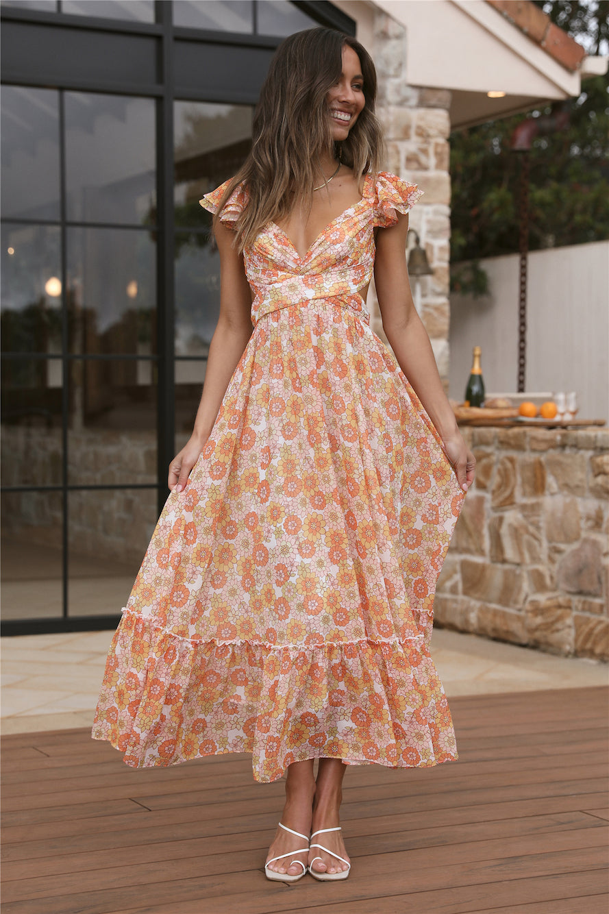 Starting Over Maxi Dress Orange-Seaa Fashion