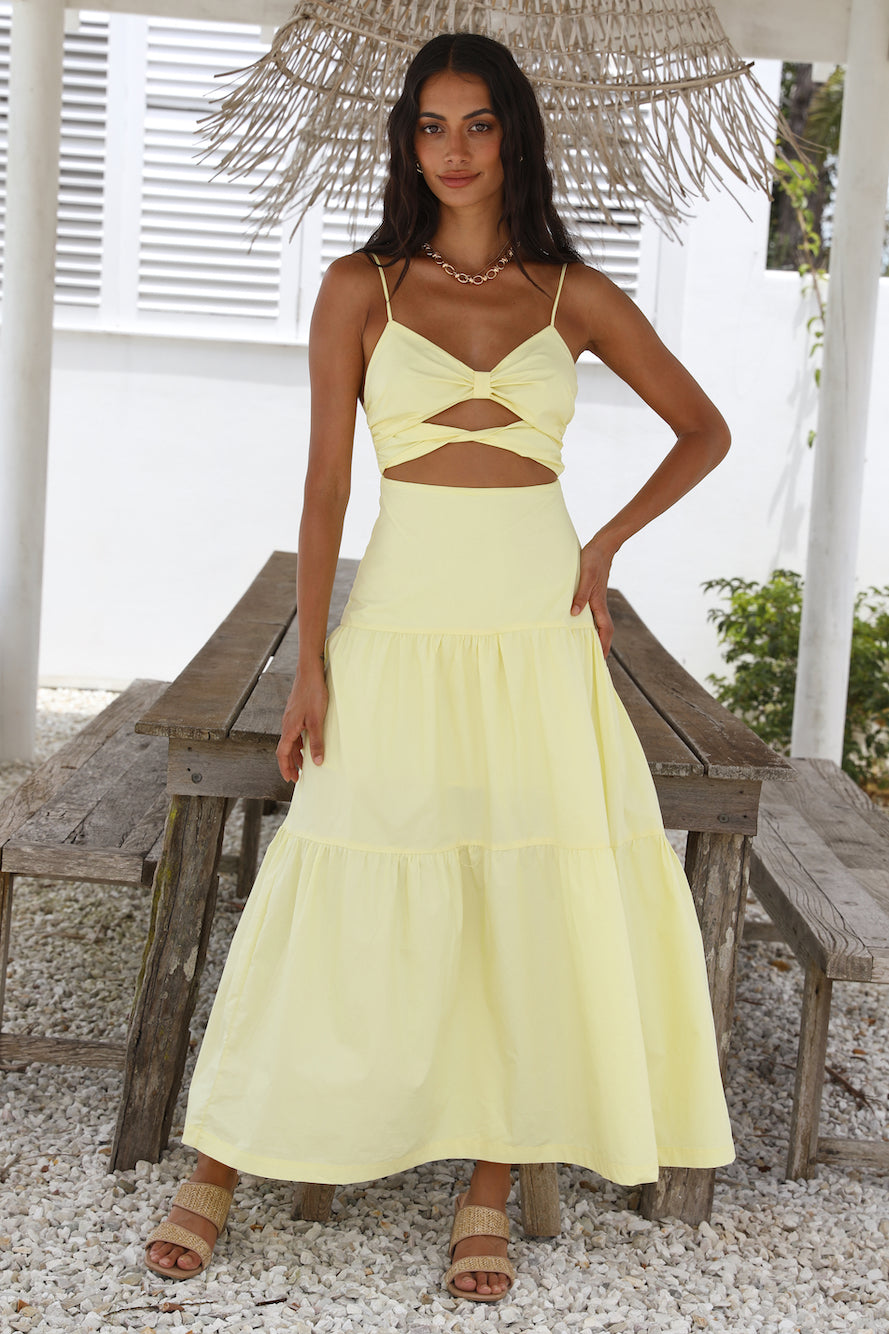 Make It Natural Maxi Dress Yellow-Seaa Fashion