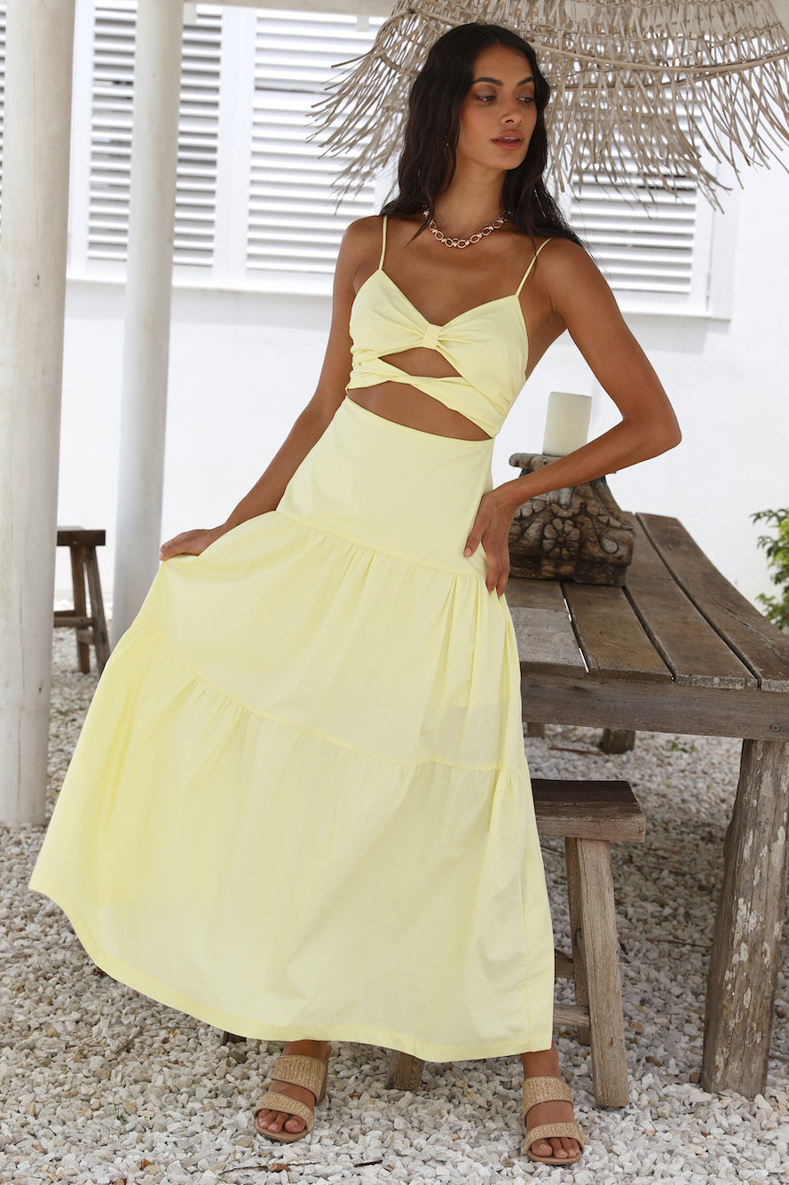 Make It Natural Maxi Dress Yellow-Seaa Fashion