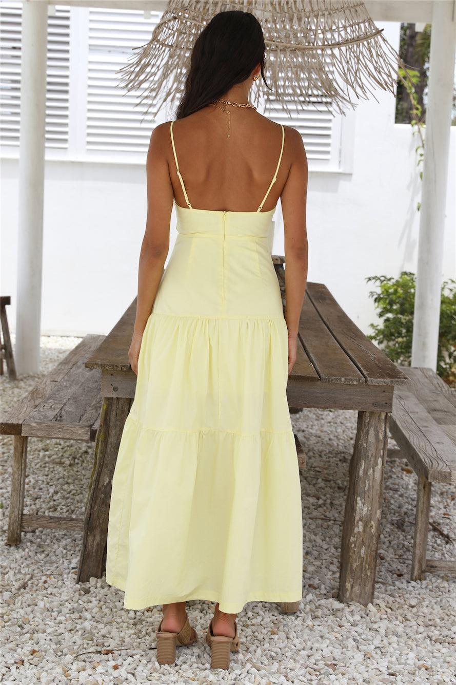 Make It Natural Maxi Dress Yellow-Seaa Fashion
