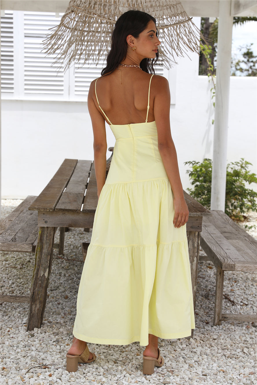 Make It Natural Maxi Dress Yellow-Seaa Fashion