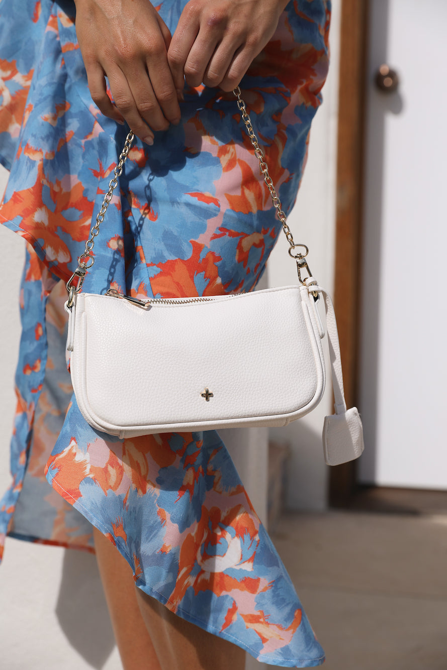 PETA + JAIN Arizona Bag White Pebble-Seaa Fashion