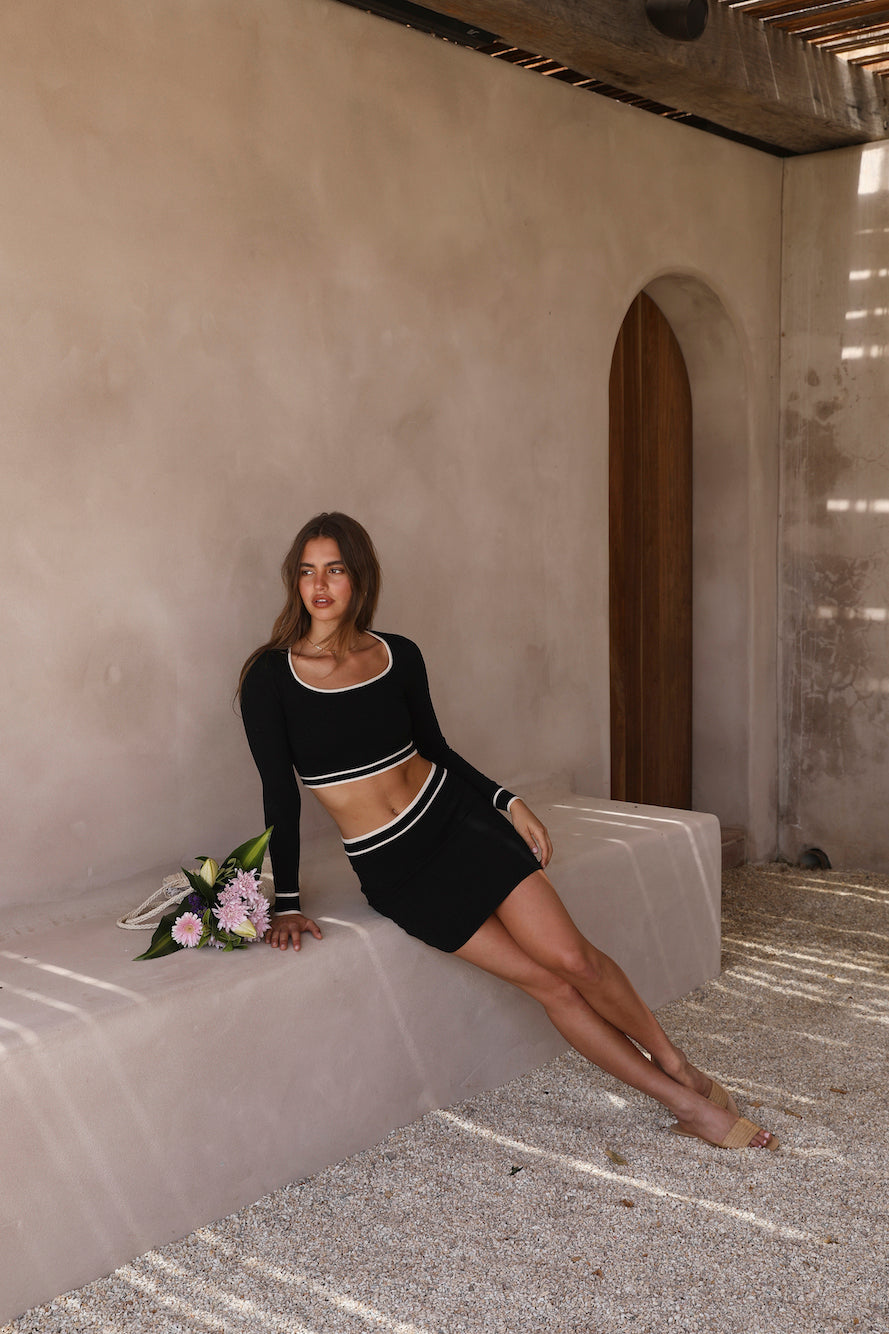 Chasing You Skirt Black-Seaa Fashion