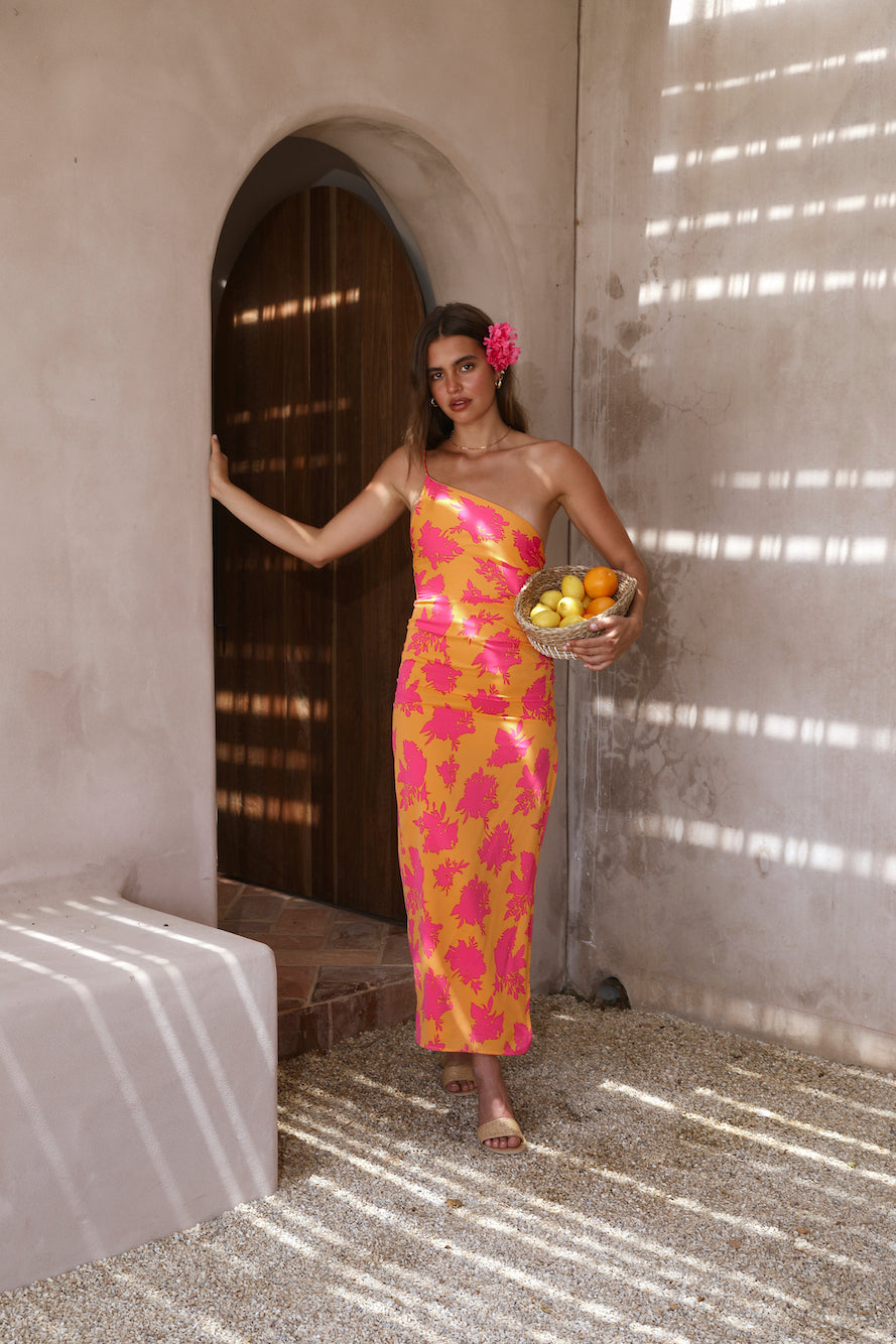 True Glow Maxi Dress Orange-Seaa Fashion