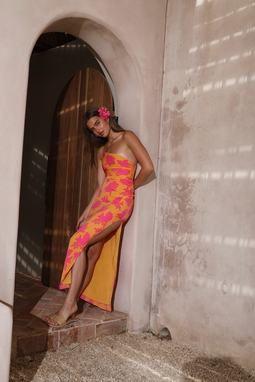 True Glow Maxi Dress Orange-Seaa Fashion