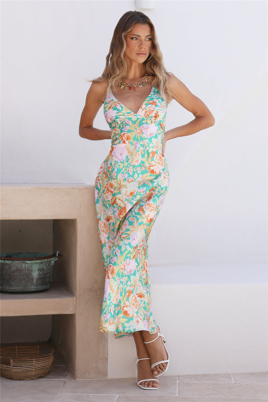 Fall For You Midi Dress Green-Seaa Fashion