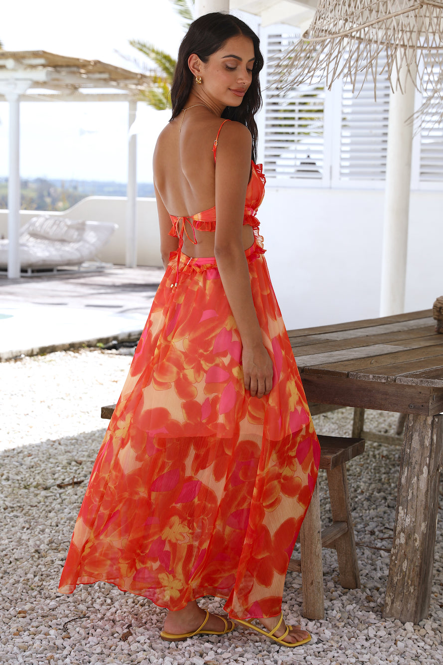 Sweet Music Maxi Dress Orange-Seaa Fashion