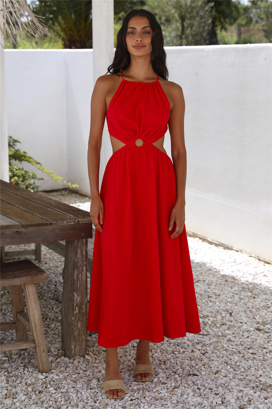 Aulma Maxi Dress Red-Seaa Fashion