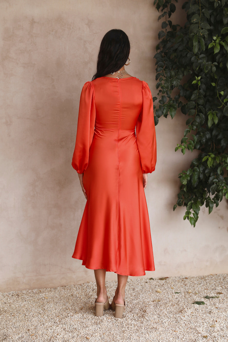 City Lights Maxi Dress Orange-Seaa Fashion