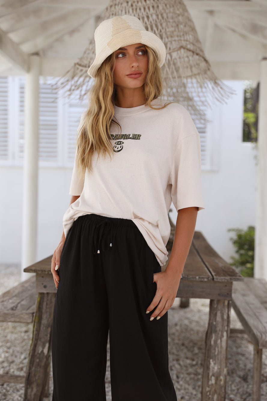 WRANGLER Baggy Hemp Tee Ecru-Seaa Fashion