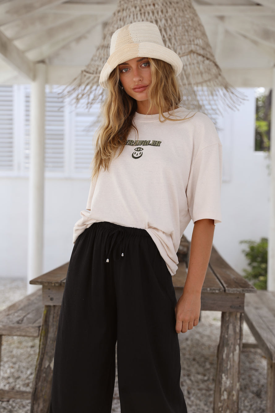 WRANGLER Baggy Hemp Tee Ecru-Seaa Fashion