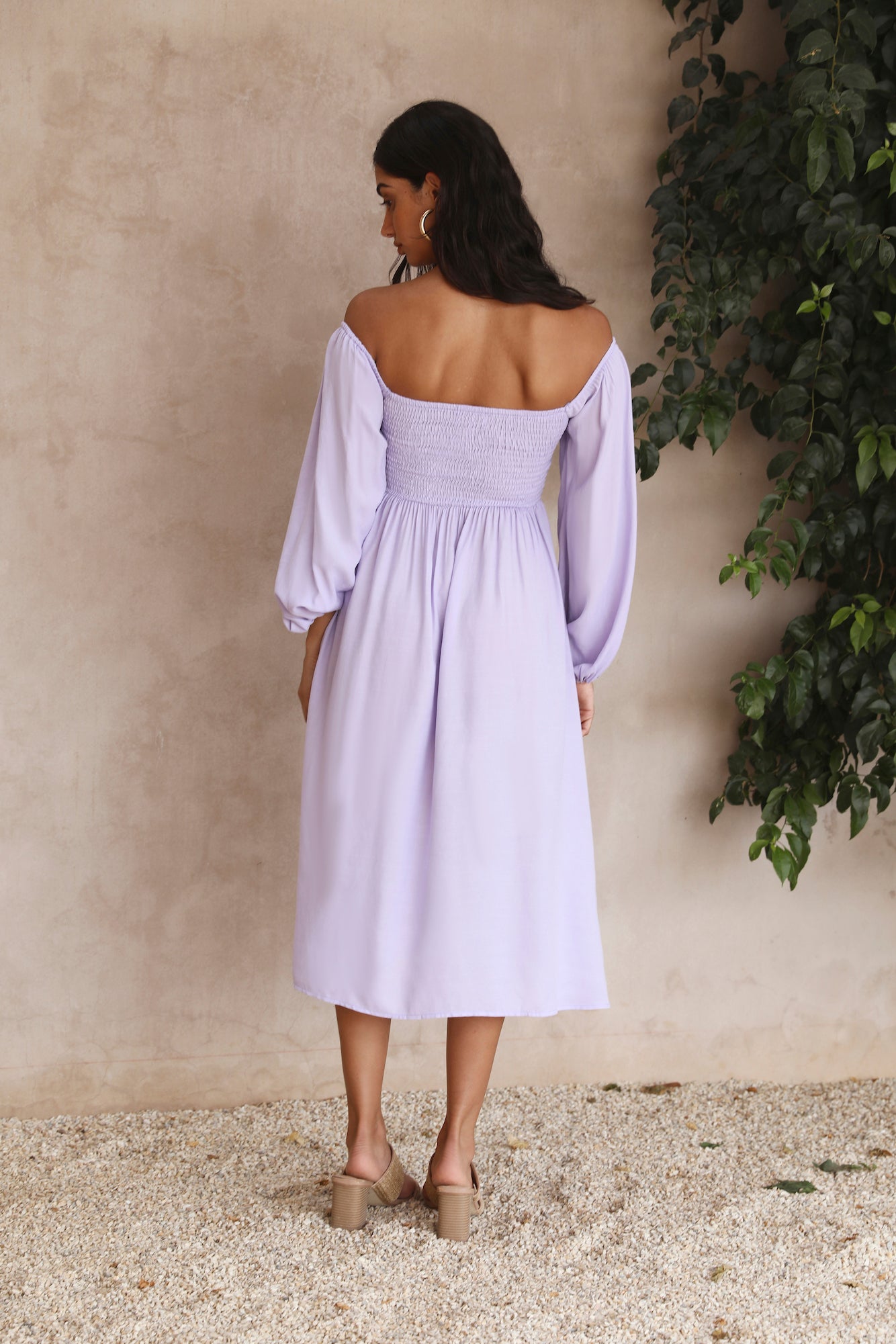 Great Escape Midi Dress Purple-Seaa Fashion