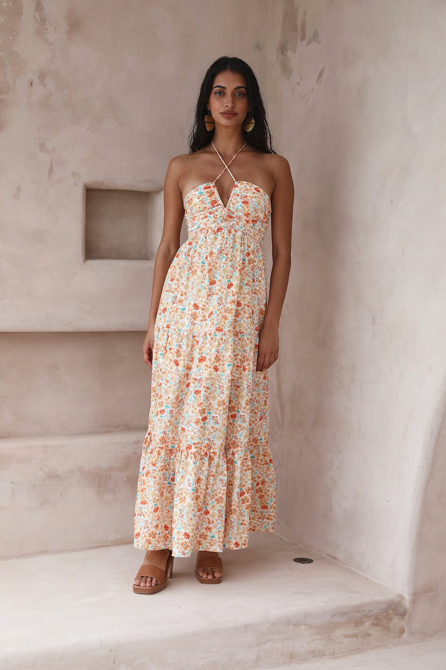 Summer in Paradise Maxi Dress orange-Seaa Fashion