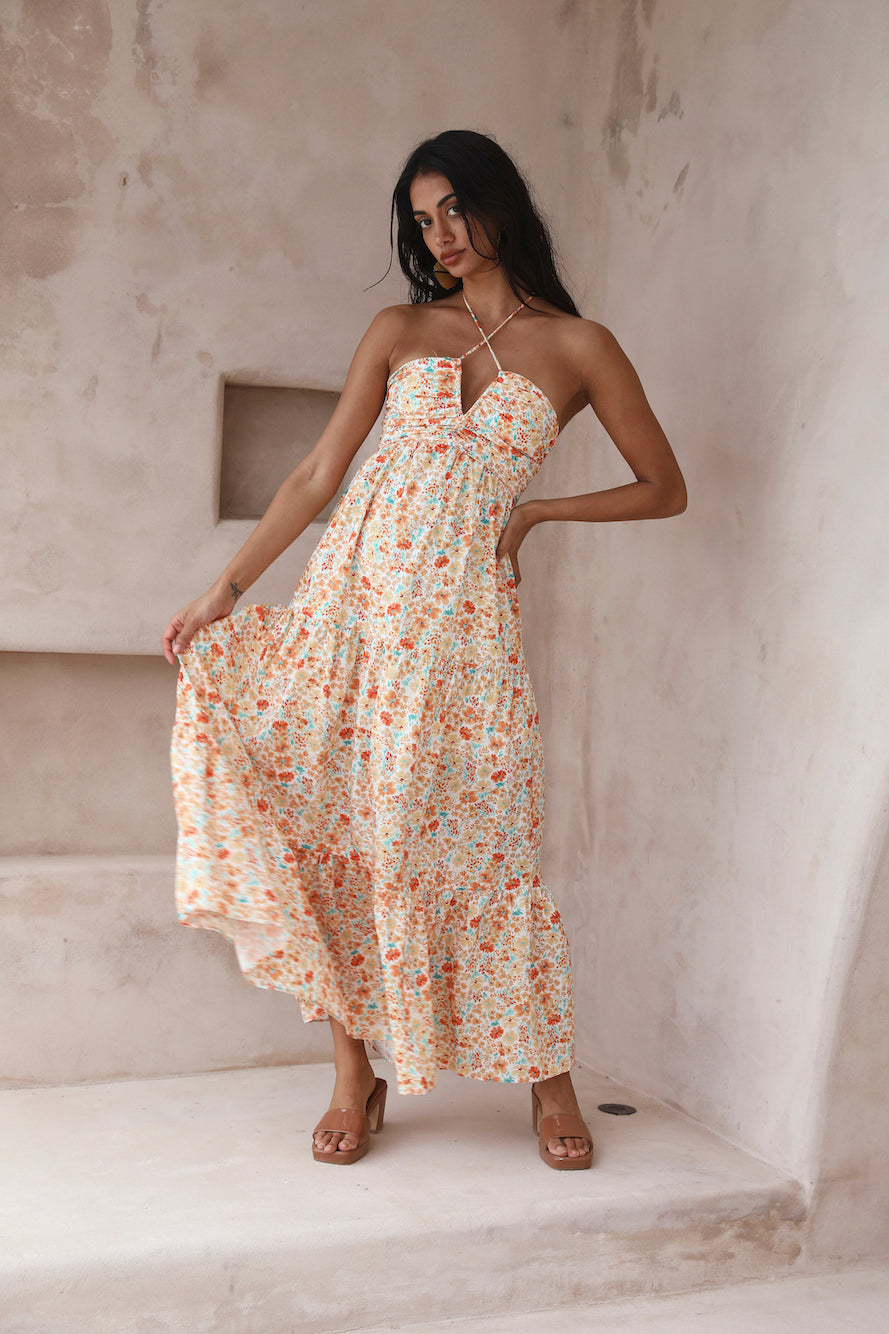 Summer in Paradise Maxi Dress orange-Seaa Fashion