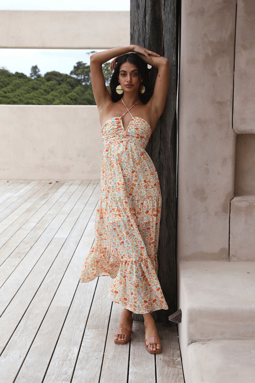 Summer in Paradise Maxi Dress orange-Seaa Fashion