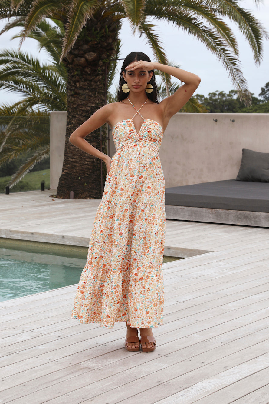 Summer in Paradise Maxi Dress orange-Seaa Fashion