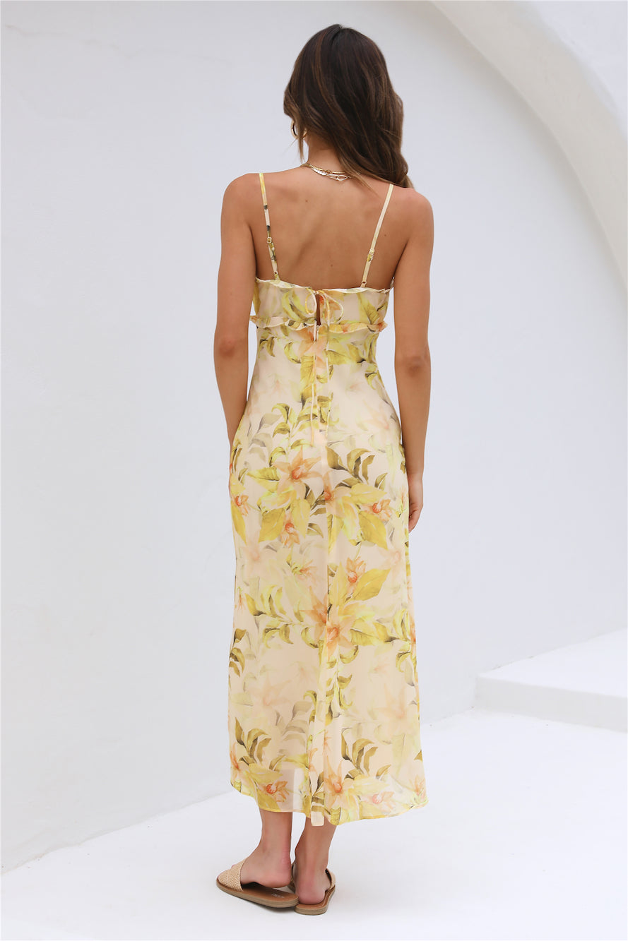 Sunkissed Midi Dress Yellow-Seaa Fashion