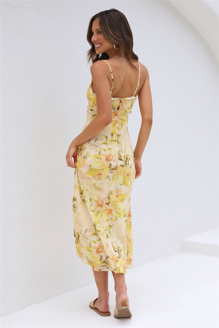 Sunkissed Midi Dress Yellow-Seaa Fashion